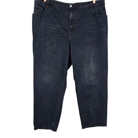 Anthropologie‎ A+ Womens 24W Black The Perfect Vintage Wash Straight Leg Jeans - Picture 1 of 13